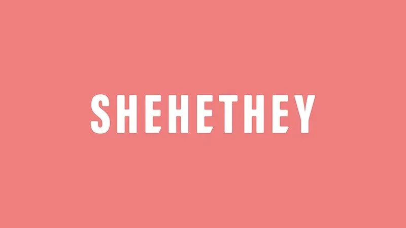 The SheHeThey wordmark