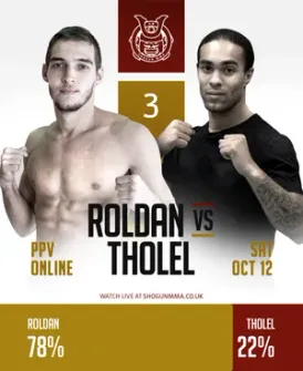Roldan vs Tholel fan prediction, 78% to 22%