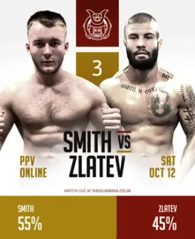 Smith vs Zlatev fan prediction, 55% to 45%