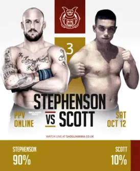 Stephenson vs Scott fan prediction, 90% to 10%