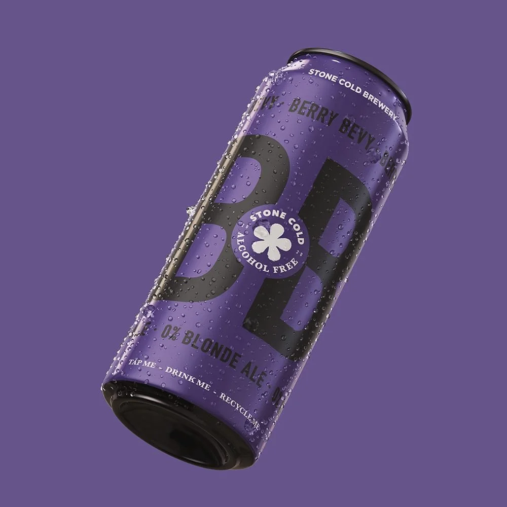 Stone Cold AF Berry Bevy 0% blonde ale can