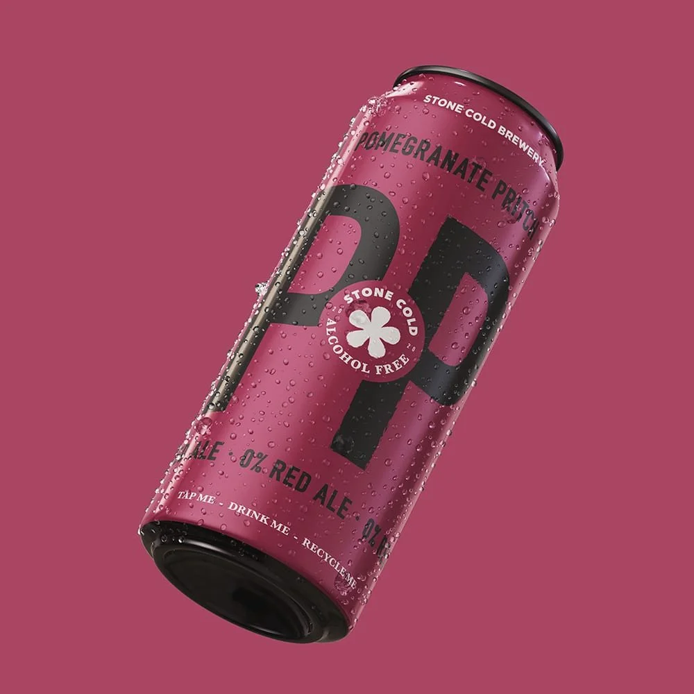 Stone Cold AF Pomegranate Pritch 0% red ale can