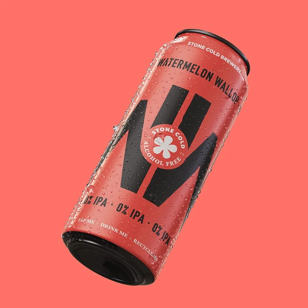 Stone Cold AF Watermelon Wallop 0% IPA can